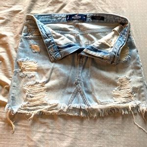 Hollister High Waisted Jean Skirt